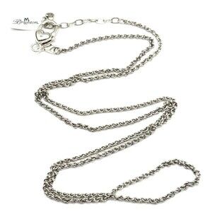 Brighton Chain Charms/Beads Necklace W/ Non-Brand Heart Clasp 32-36 In NWT